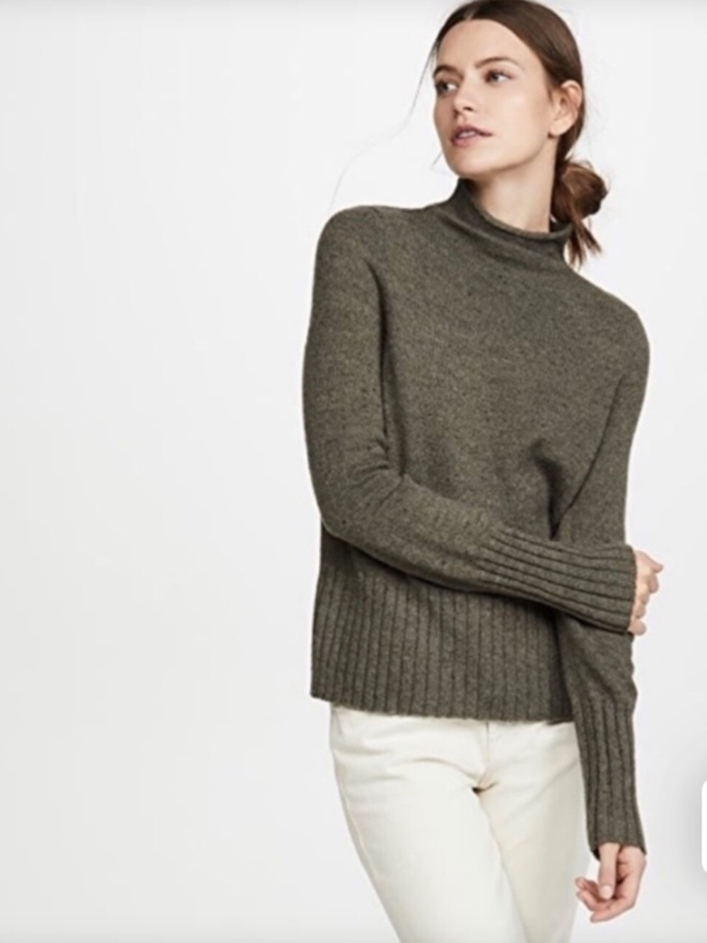 ✨NWT✨ MADEWELL Donegal Inland Turtleneck Sweater Coziest Yarn Mockneck Green SM - Picture 2 of 6
